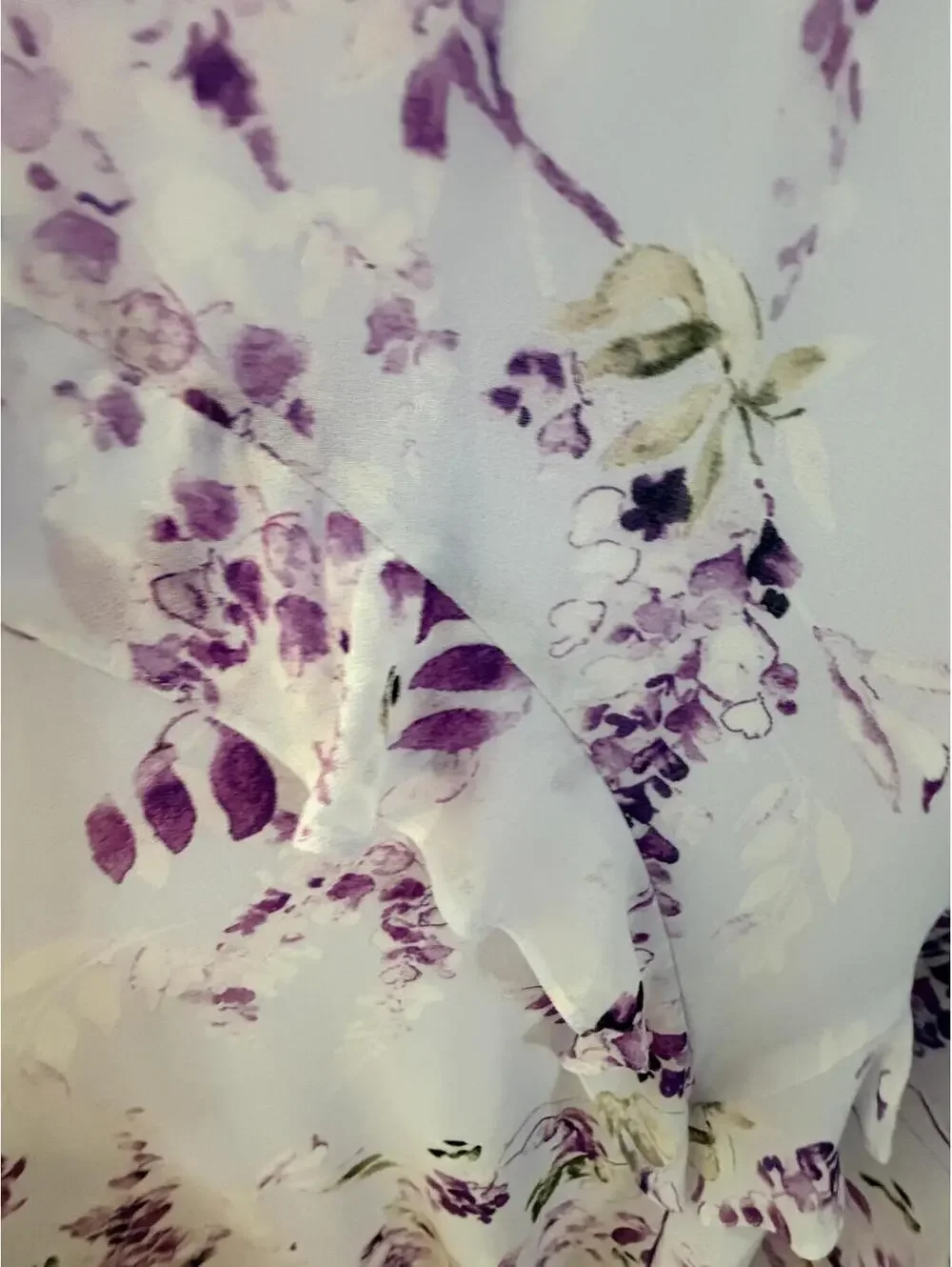 White House Black Market Lilac Floral Halter Midi Dress Size 6 - Picture 7 of 9